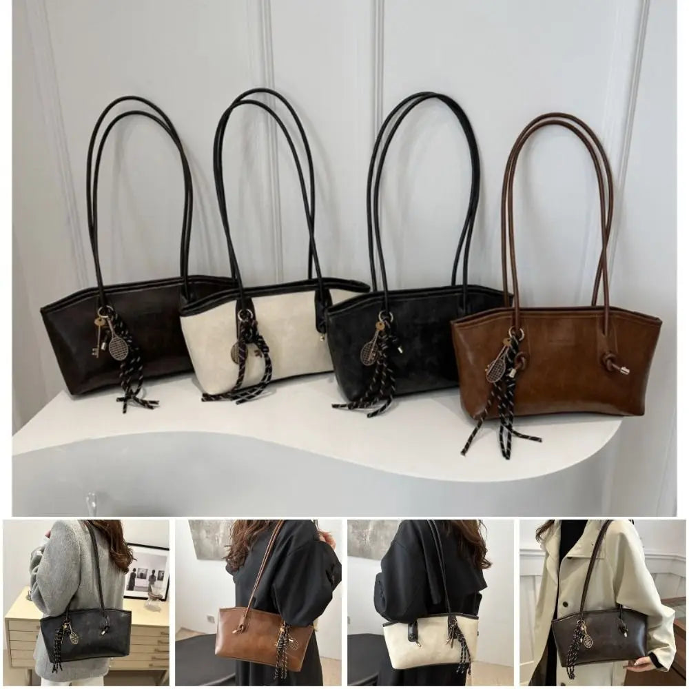 Y2K PU Leather Crossbody Shoulder Bag – Large Capacity Tote Shoulder Crossbody Bag Axl