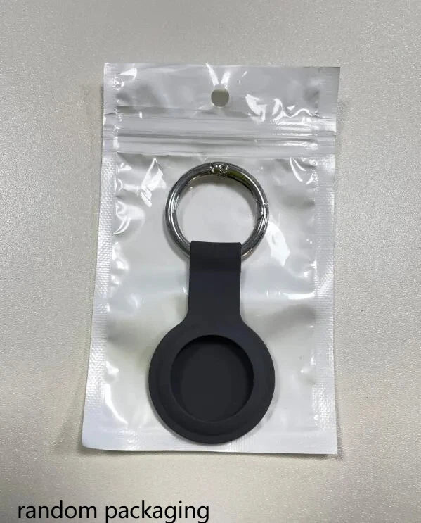 Silicone AirTag Case – Anti-Scratch Keychain Sleeve Protector AirTag Protective Case Axl Grey-1PCS