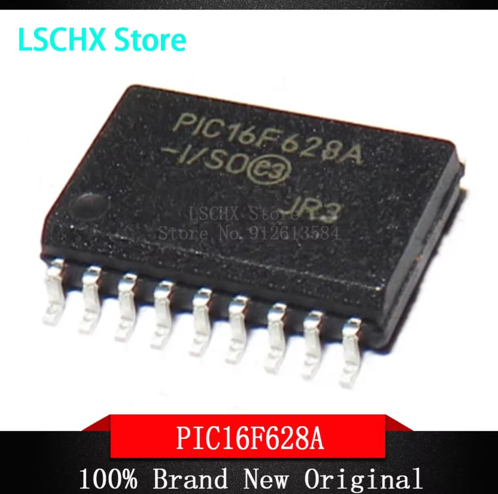 100-Pack PIC16F627A & PIC16F628A SOP-18 Microcontroller ICs Microcontroller IC Chips Axl PIC16F628A-ISO