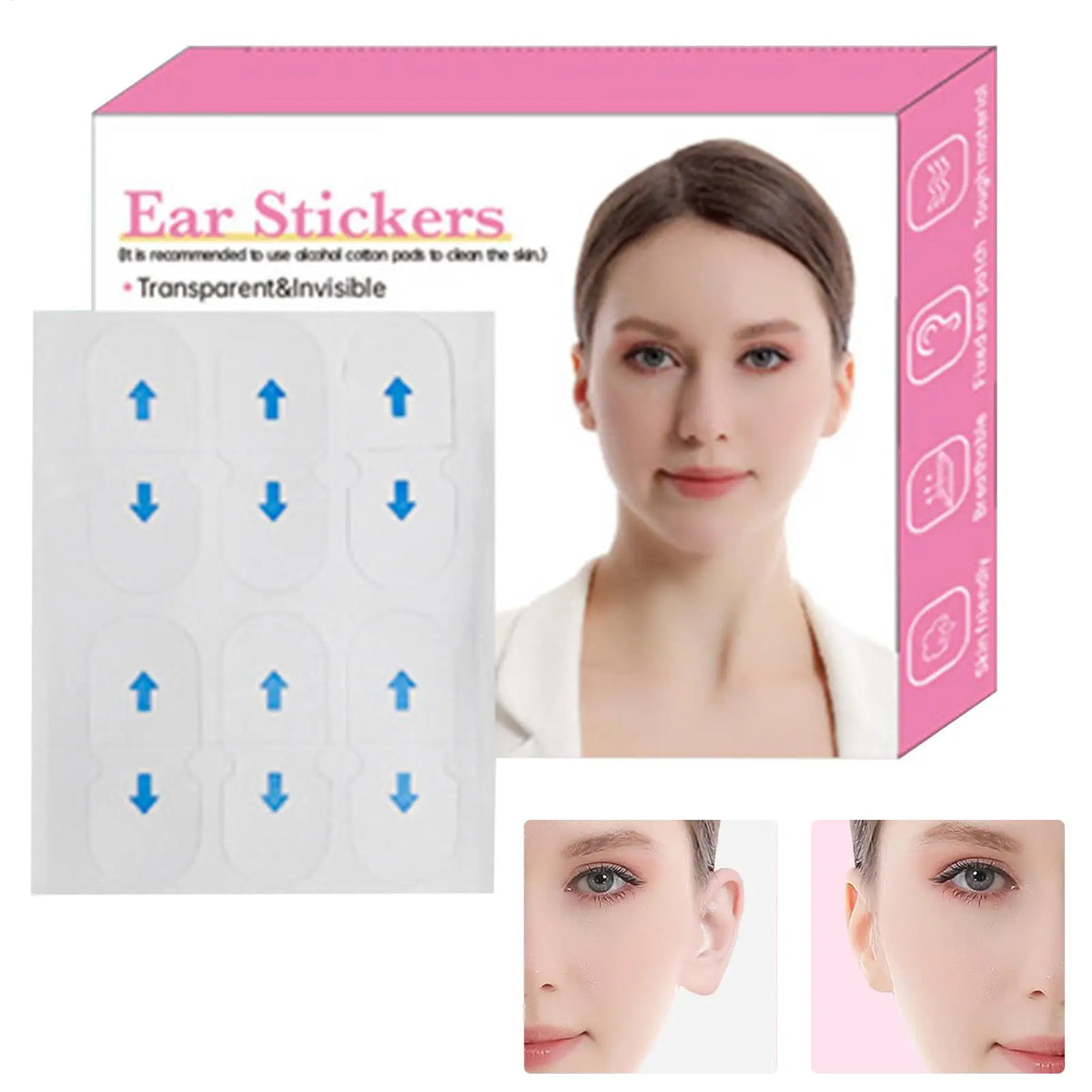 Invisible Ear Tape – Silicone Ear Corrector Stickers 15/30 Pairs Ear Corrector Tape Axl