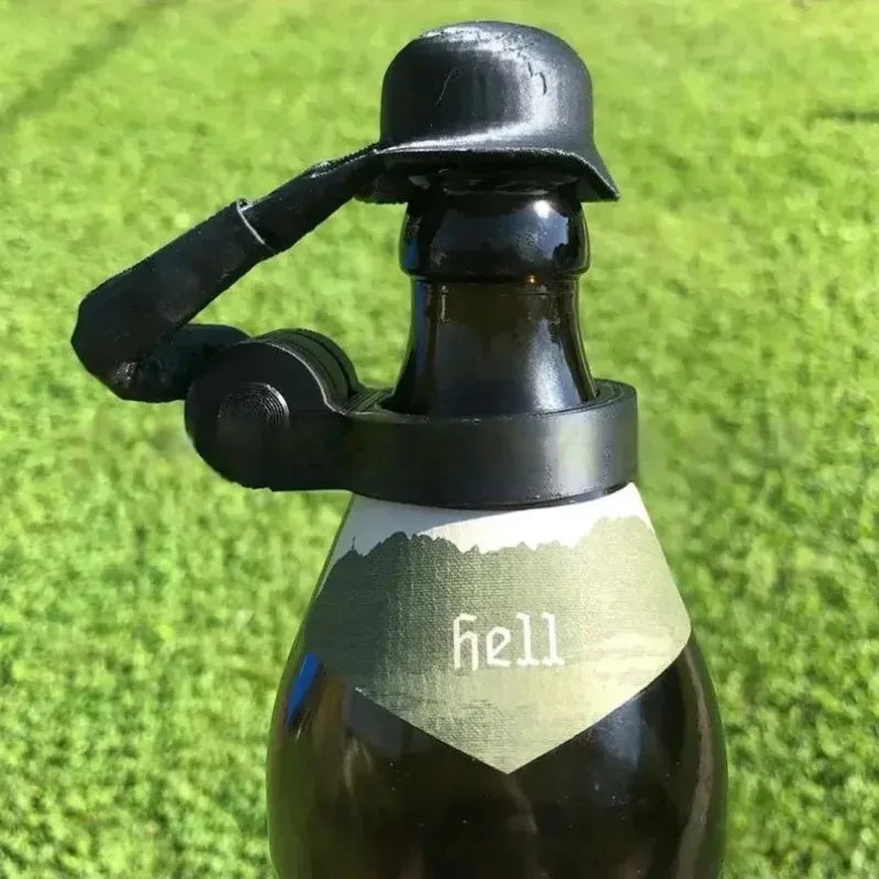 Soldier Helmet Beer Bottle Cap – Funny Silicone Bottle Topper Novelty Bottle Cap Axl C