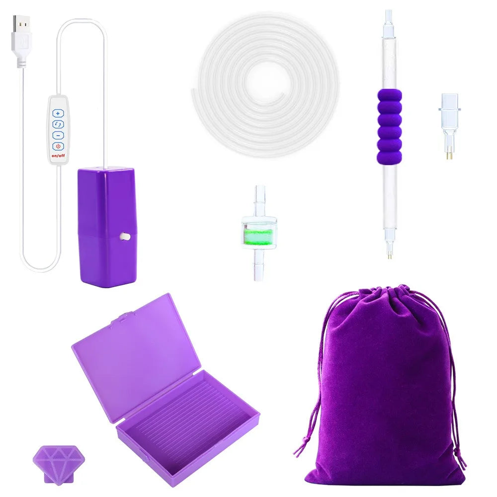 Electric Vacuum Diamond Painting Pen Kit – USB Suction Tool Diamond Painting Tool Axl Purpel-A
