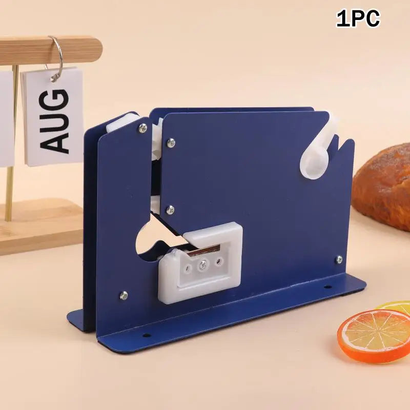 Portable Metal Bag Sealer & Tape Dispenser with Cutter Bag Sealer Tool Axl 1PC Blue