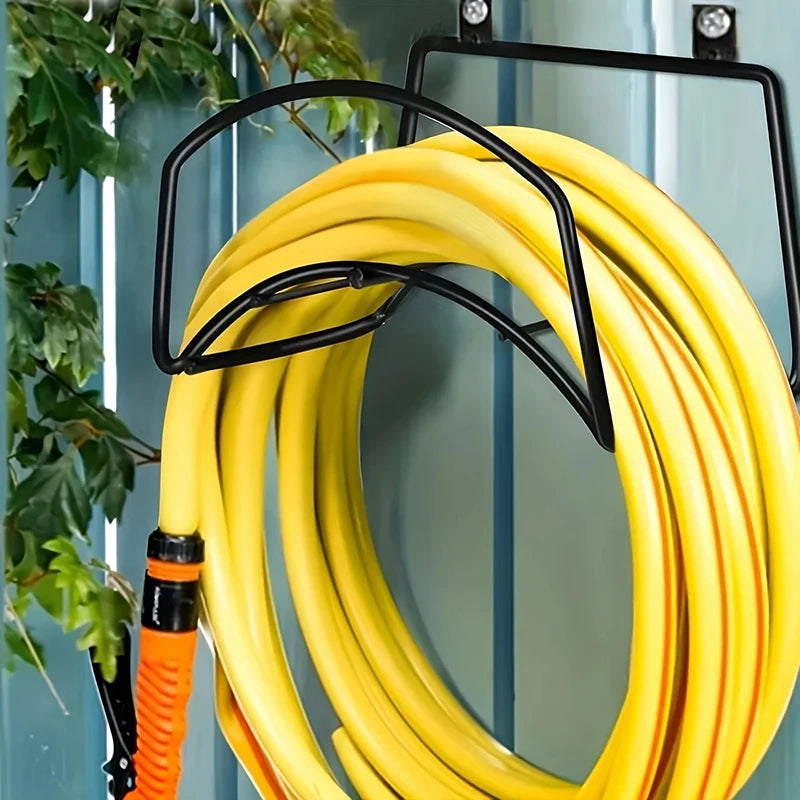 Wall Mounted Garden Hose Holder – Heavy Duty Iron Rack Garden Hose Holder Axl