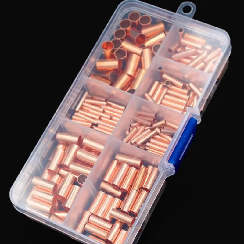 Copper Crimp Connector Kit – 7-Size Wire Ferrule Assortment Crimp Terminal Kit Axl