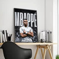 Mbappe Football Canvas Poster | Frameless Wall Art Decor Canvas Wall Art Axl Black2 15X20cmFrameless