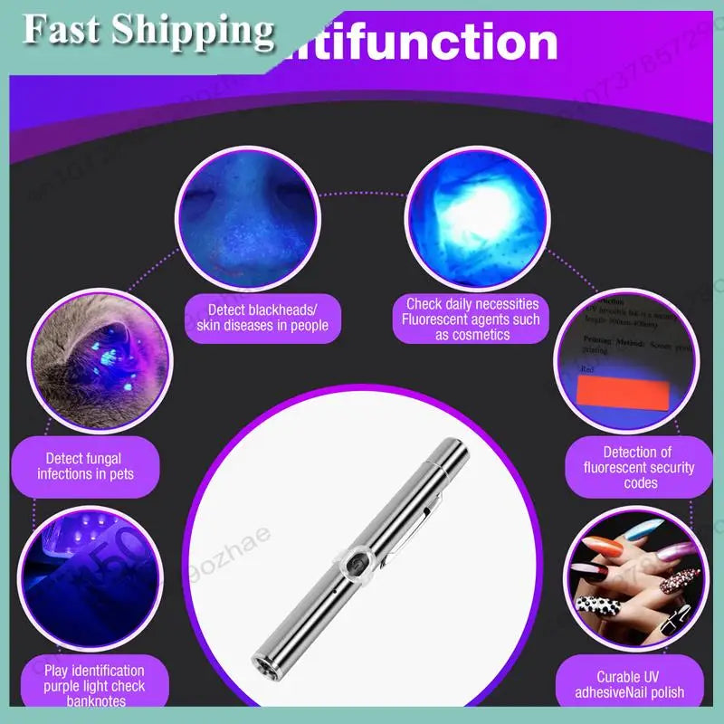Portable UV Black Light Lamp – Pet Urine & Coat Checker UV Pet Care Lamp Axl