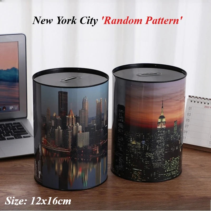 Nordic Metal Piggy Bank – Coin & Cash Saving Jar for All Ages Metal Piggy Bank Axl New York City L