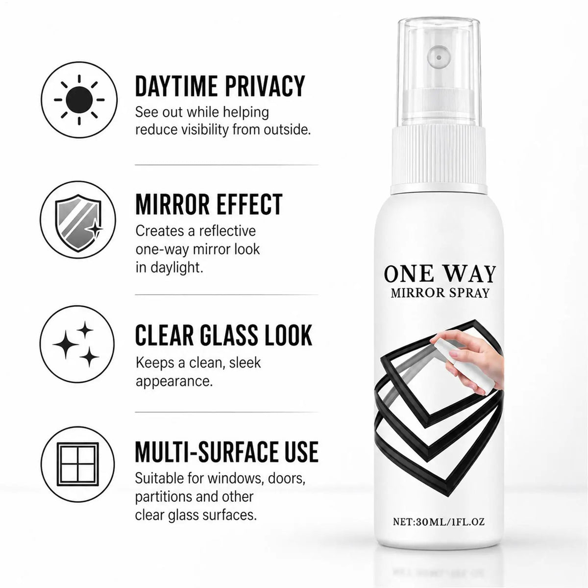 30ml Reflective Window Spray | Privacy Tint Glass Coating Window Glass Coating Axl
