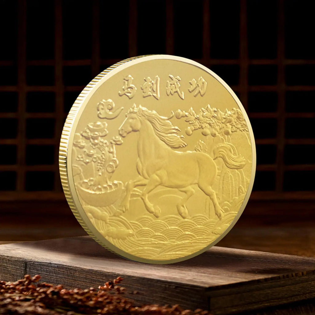 2026 Year of the Horse Gold Coin – Chinese Lucky Mascot Ornament Commemorative Coin Axl