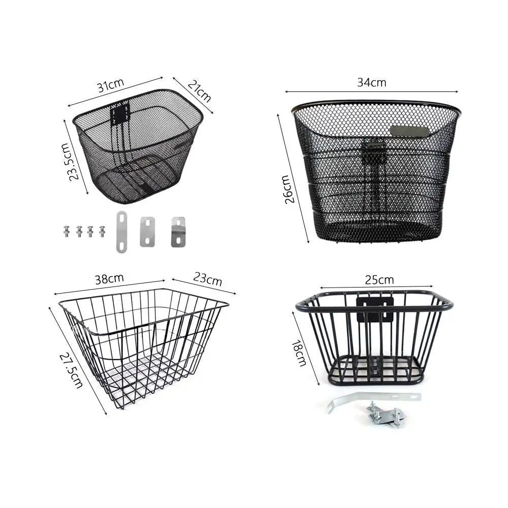 Metal Bicycle Basket – Front & Rear Hanging Bike Storage Bicycle Basket Axl