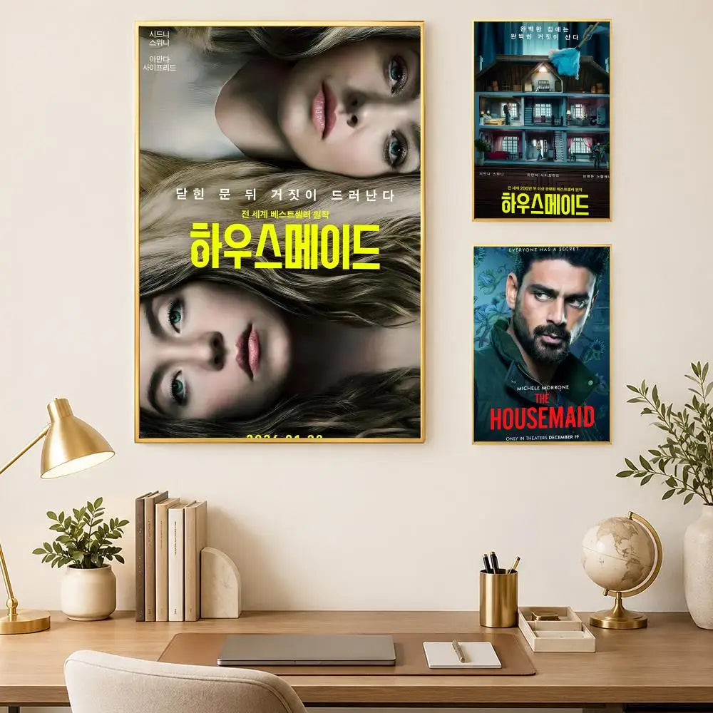 The Housemaid Movie Poster Self-Stick HD PVC Wall Art Wall Art Poster Axl