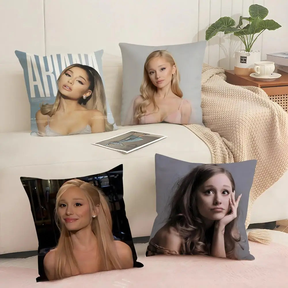 Ariana Grande Linen Cushion Cover | Hidden Zipper Pillowcase Decorative Cushion Cover Axl
