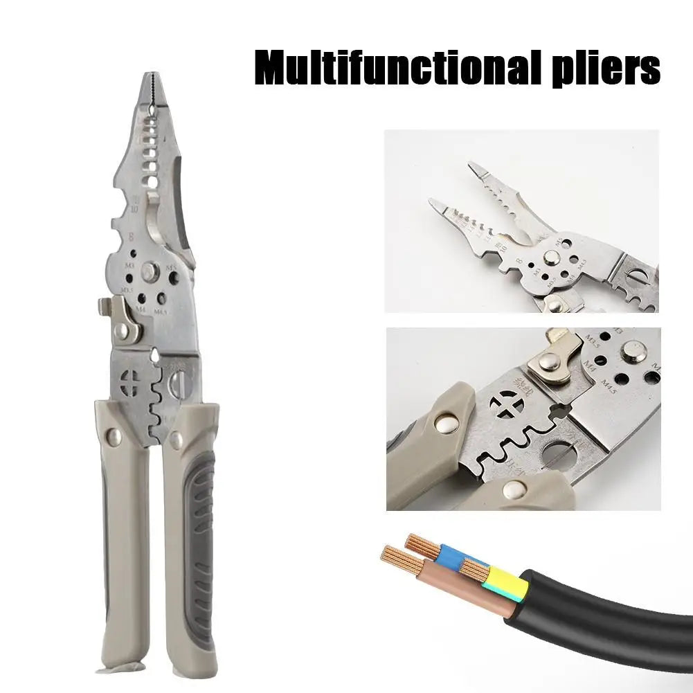 KITPIPI Wire Stripping Pliers – Multifunctional Electrician Tool Wire Stripping Pliers Axl