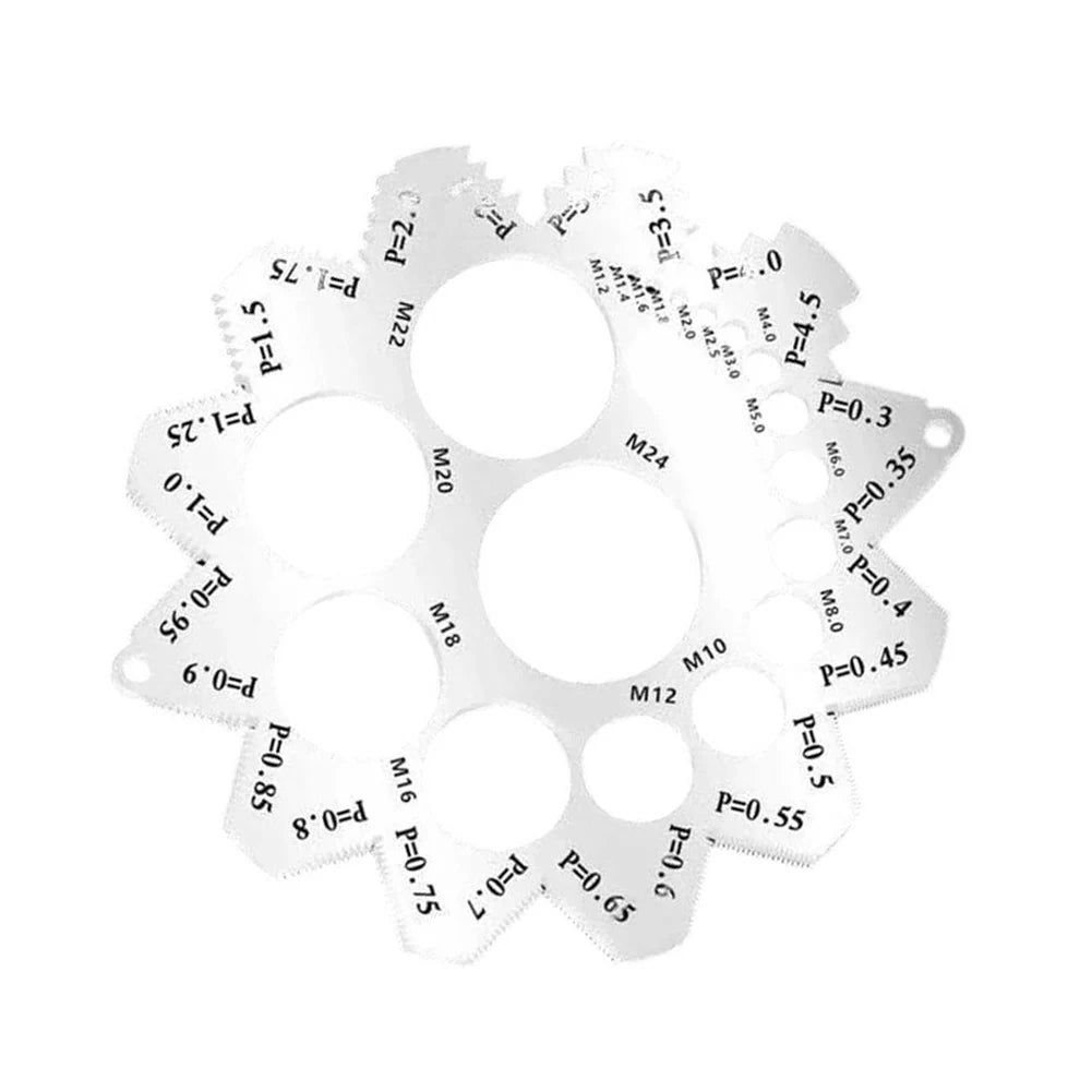 90-Tooth Thread & Screw Diameter Gauge | Coarse & Fine Pitch Thread Pitch Gauge Axl