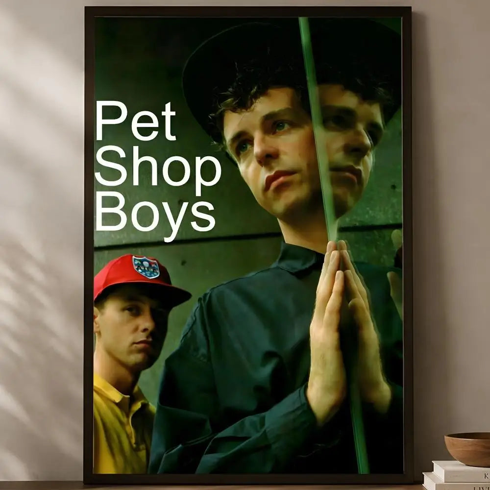 Pet Shop Boys PVC Wall Poster – Self-Stick HD Home Decor Music Wall Poster Axl White03 40X50cmNoframe
