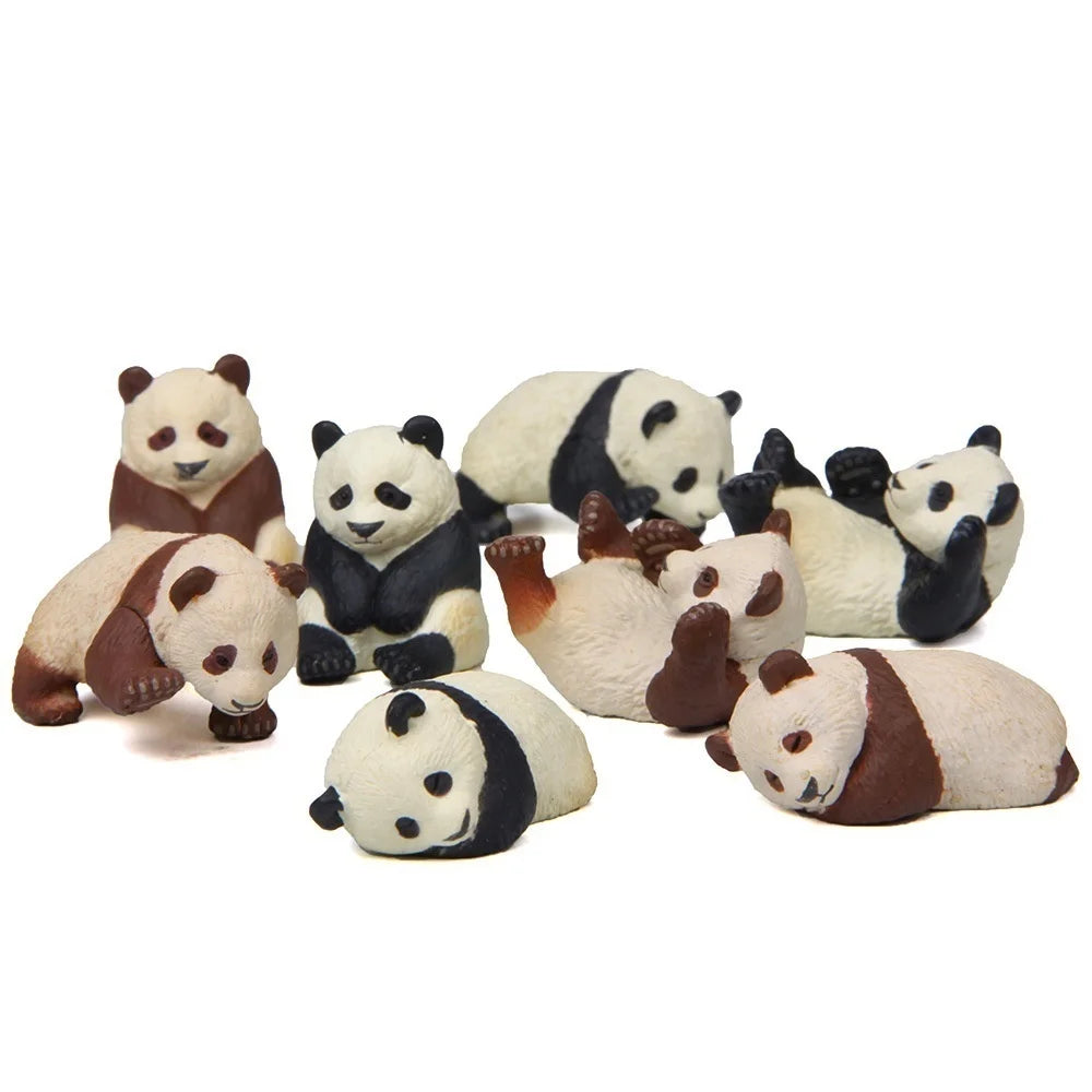 4-Piece Mini Panda Figurine Set – Micro Landscape Garden Decor Garden Miniature Figurines Axl