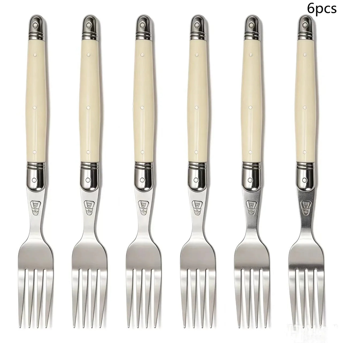 Laguiole Cutlery Set 4–24pc | Ivory Handle Stainless Steel Flatware Cutlery Set Axl 6pcs fork China Mainland