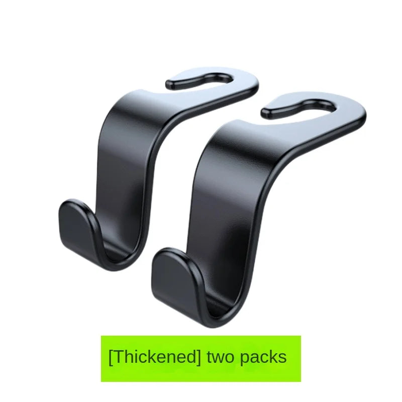 Car Headrest Hook Organizer – Universal Back Seat Hanger 1/2/4 Pcs Car Seat Hook Axl black 2PC