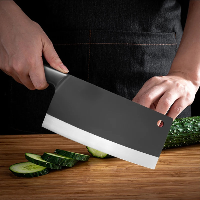 InLeung Kitchen Cleaver Knife – Sharp Stainless Steel 18cm Kitchen Cleaver Knife Axl