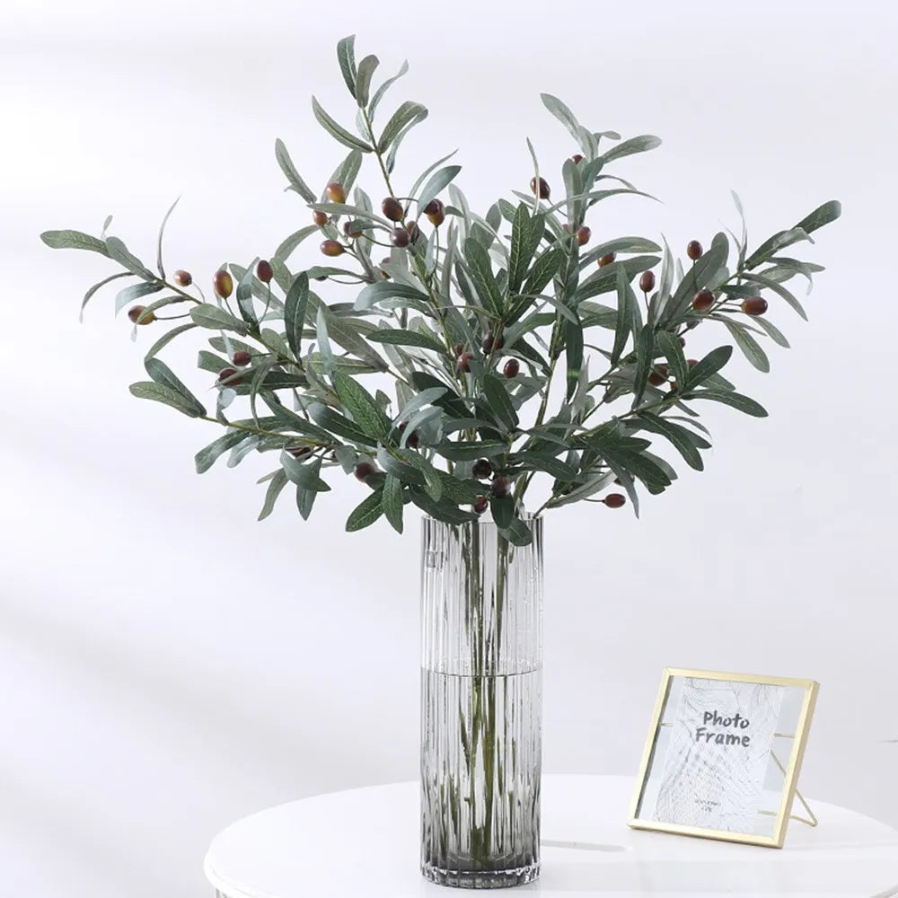 Artificial Olive Branches with Fruits – Fake Plant Home Decor Artificial Plant Stems Axl