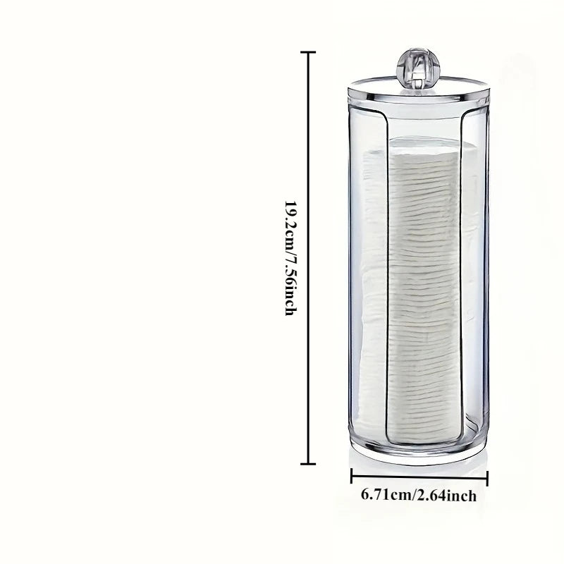 Clear Bathroom Storage Canister for Swabs, Makeup & Clips Bathroom Storage Canister Axl transparent 19.2 6.71 6.71cm