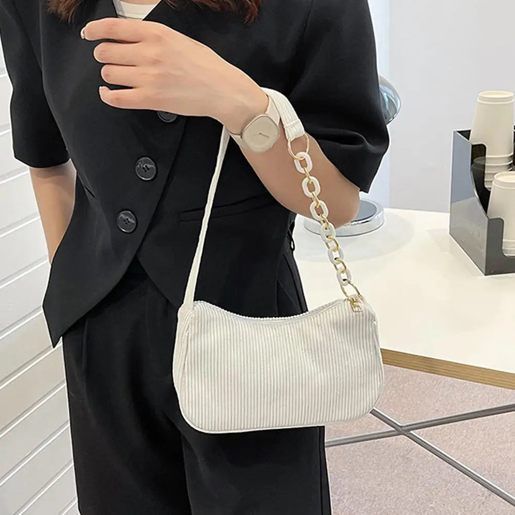 Women's Mini Corduroy Shoulder Bag – Half Moon Purse Mini Shoulder Bag Axl
