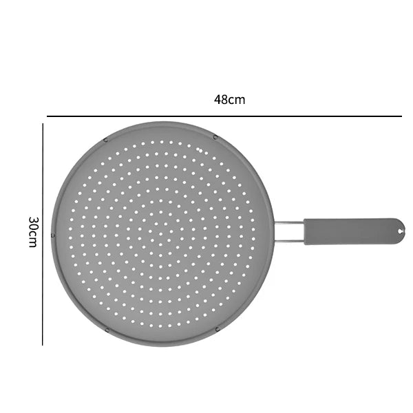 Silicone Splatter Screen with Handle – Oil Splash Guard & Pan Lid Kitchen Splatter Screen Axl L
