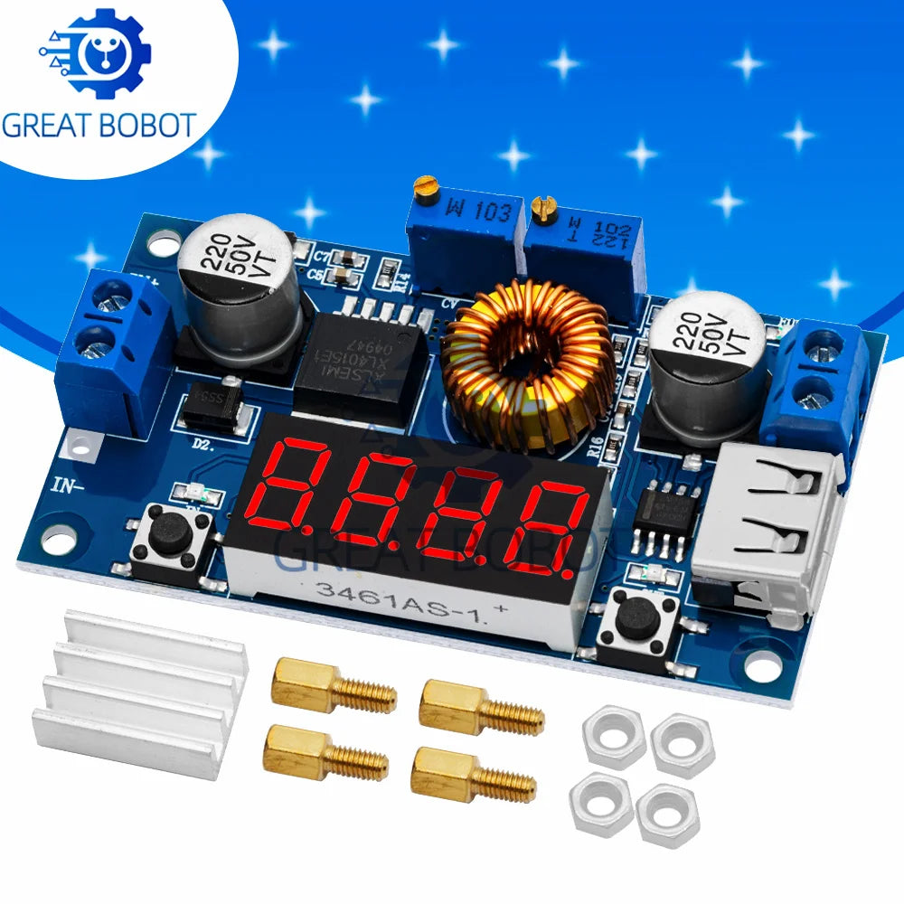 75W CC/CV Buck Converter Module – LED Driver, USB Voltmeter & Ammeter Buck Converter Module Axl Default Title