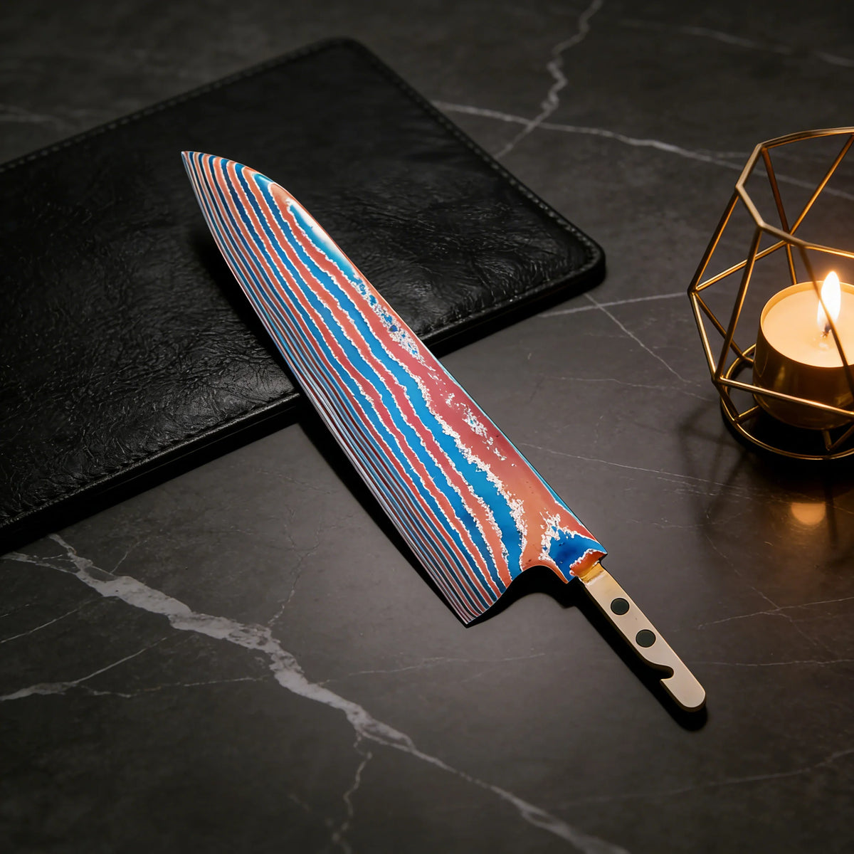 Damascus Steel Chef Knife Blank Blade – Hand Forged DIY Knife Blank Blade Axl