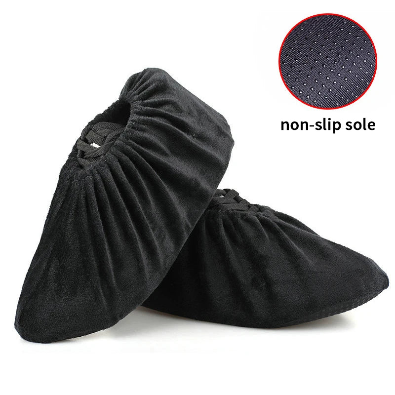 Reusable Thicken Plush Shoe Covers – Anti-Slip Indoor Foot Covers Plush Shoe Covers Axl A006