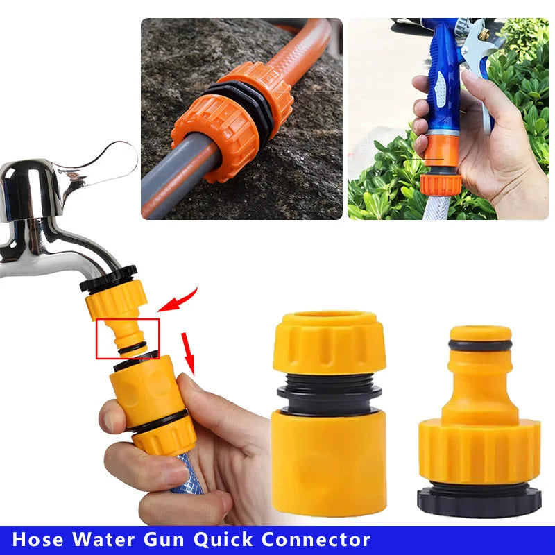 Garden Hose Quick Connector 3/4 & 1/2 Inch Faucet Adapter Hose Faucet Connector Axl