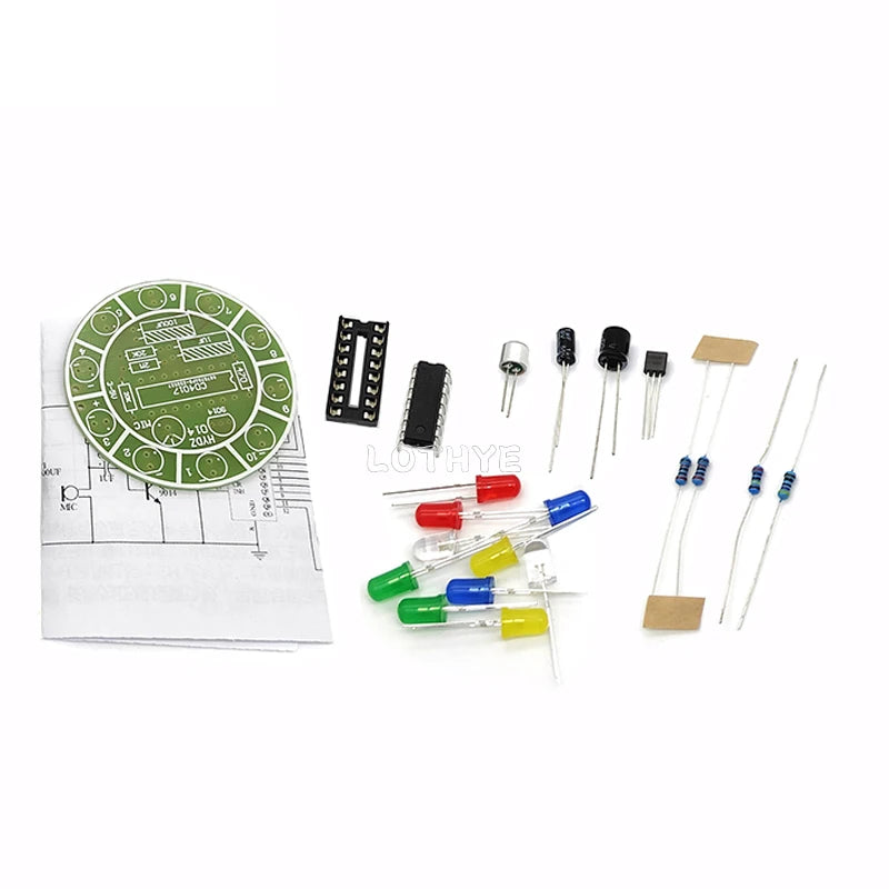 CD4017 Voice Activated LED Rotating Light DIY Soldering Kit DIY Electronics Kit Axl