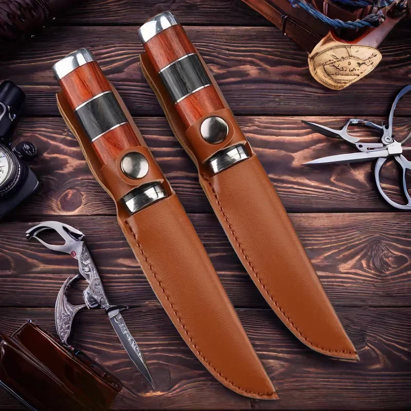 Stainless Steel Paring Knife – Wood Handle & Blade Cover Paring Knife Axl Brown handle 2 Pcs China Mainland
