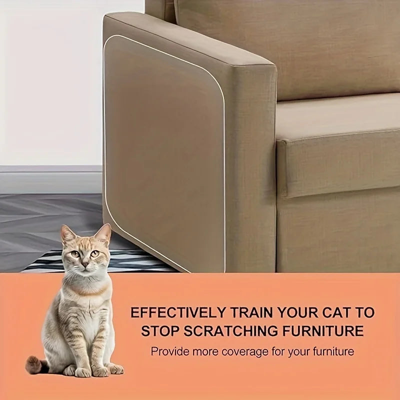 Cat Scratch Guard Tape 10pc – Clear Furniture Protector Stickers Cat Scratch Deterrent Axl