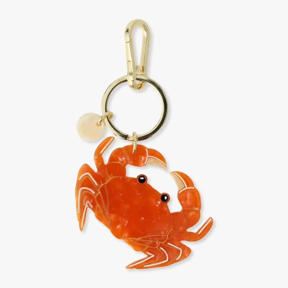 Retro Ocean Acrylic Keychain – Surfboard Crab Bag Charm Pendant