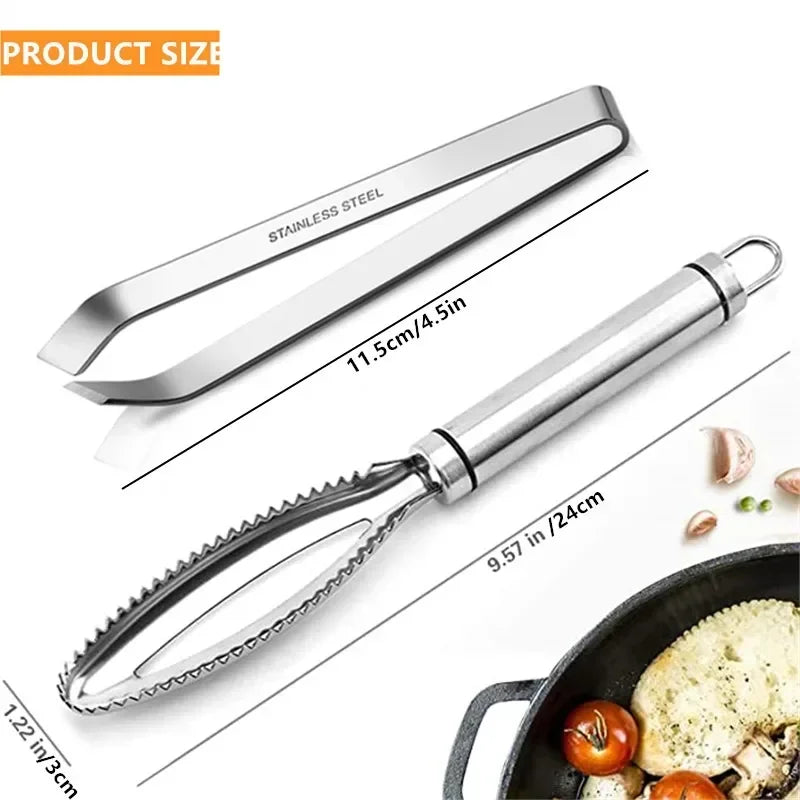 Fish Scale Scraper & Cleaner – Metal Descaler Kitchen Tool Fish Scale Scraper Axl