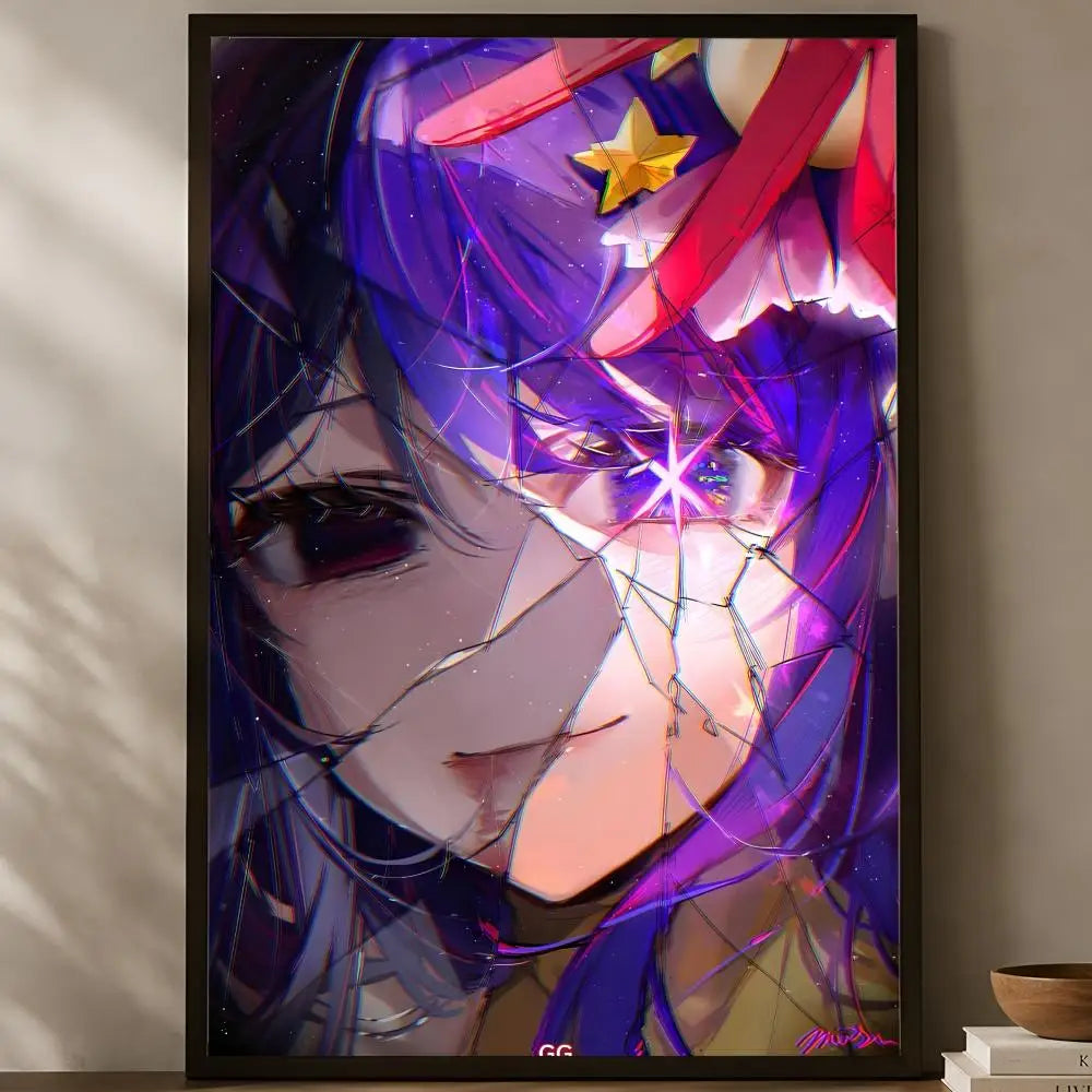 Oshi no Ko Anime Self-Stick HD PVC Wall Poster | Waterproof Anime Wall Poster Axl White11 60X90cmNoframe
