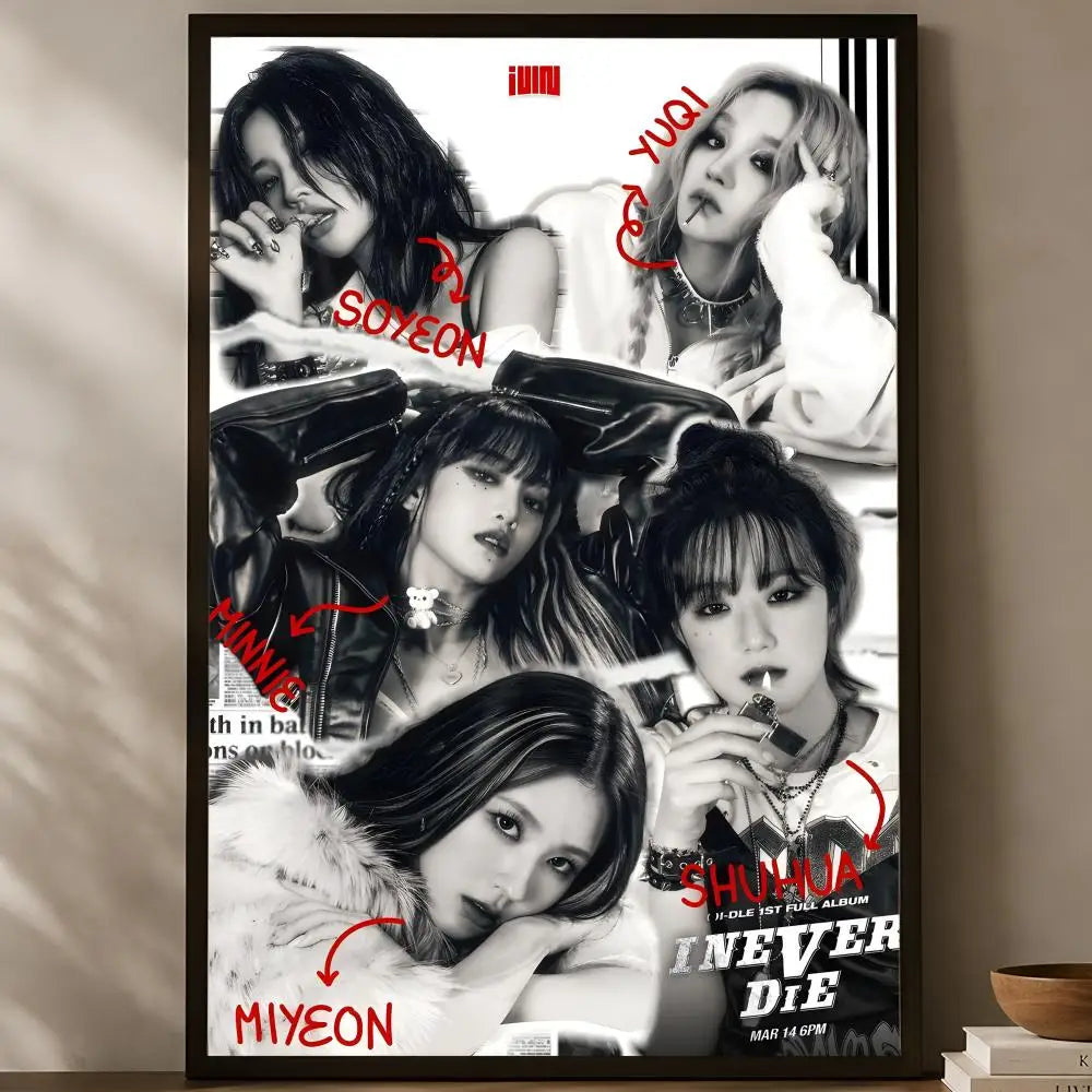 (G)I-DLE Self-Stick HD Wall Art Poster – Waterproof K-Pop Decor Wall Art Poster Axl