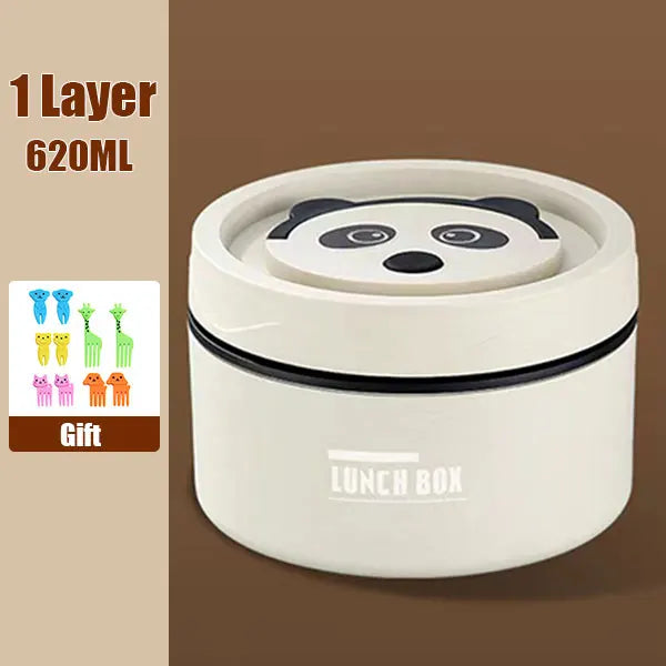 Kids Insulated Food Thermos 420/620ml – Stainless Steel Lunch Box Kids Lunch Thermos Axl Beige 620ml