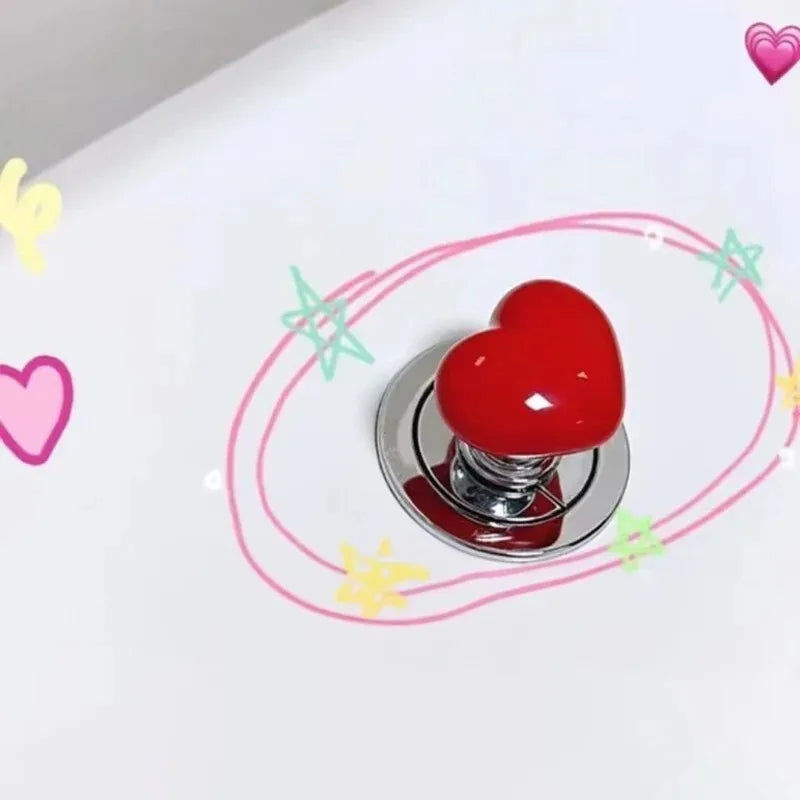 Heart-Shaped Toilet Flush Buttons with Nail Protectors – 5 Pack Toilet Button Cover Axl