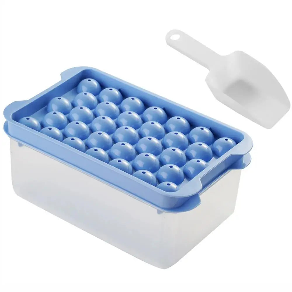 Large Capacity 3-Piece Ice Cube Tray Set – Easy Release Mold Ice Cube Tray Axl Blue