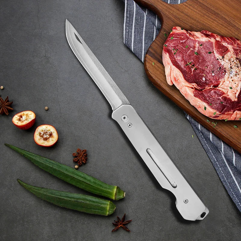 InLeung Folding Paring Knife – Stainless Steel Kitchen Utility Folding Kitchen Knife Axl