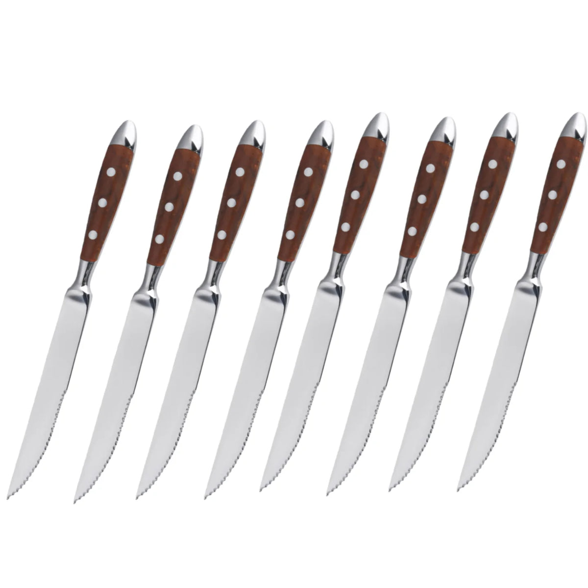 YRIDEFE 6-Piece Stainless Steel Cutlery Set – Knife Fork Spoon Cutlery Set Axl 8PCS A