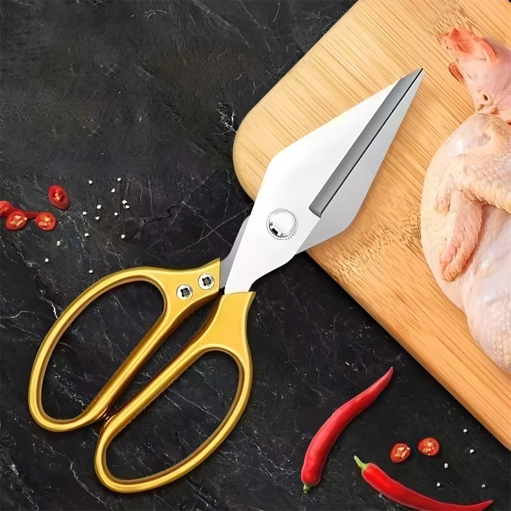 Professional Multifunctional Kitchen Scissors & Bone Shears Kitchen Scissors Axl Scissors-Golden