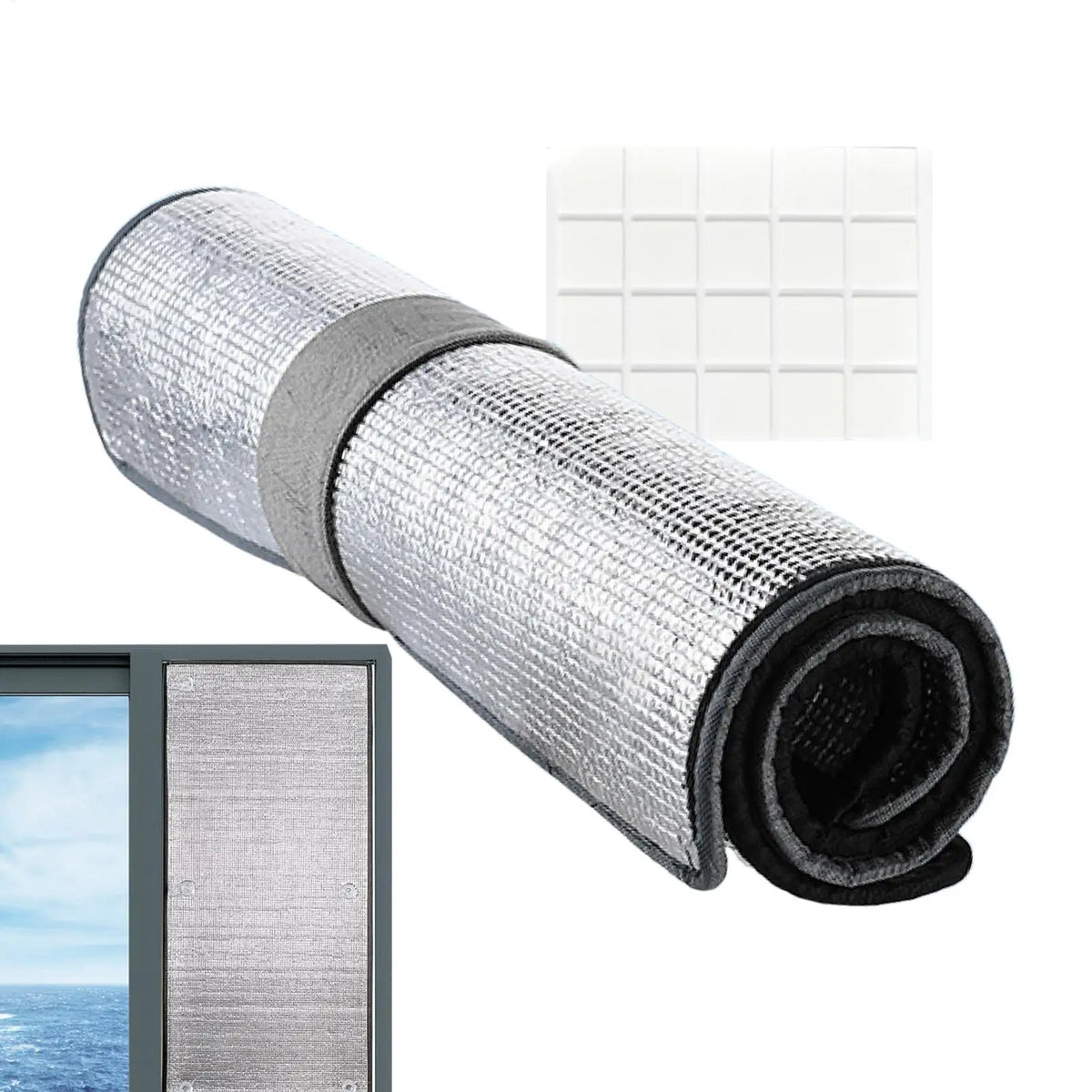 Double-Sided Aluminum Foil Window Insulation Film | Heat Shield Window Insulation Film Axl