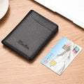 Slim PU Leather Credit Card Wallet – Minimalist Mini Purse Card Wallet Axl black