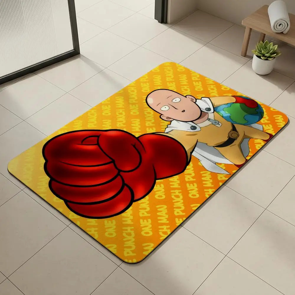 One Punch Man Diatomite Bath Mat – Quick Dry & Anti-Slip Diatomite Bath Mat Axl White2 30x45cm