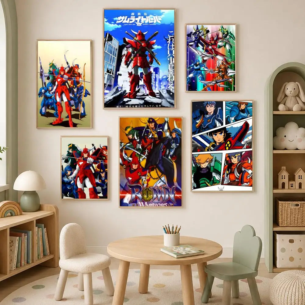 Ronin Warriors Anime Self-Stick PVC Wall Art Poster | HD Print Anime Wall Poster Axl
