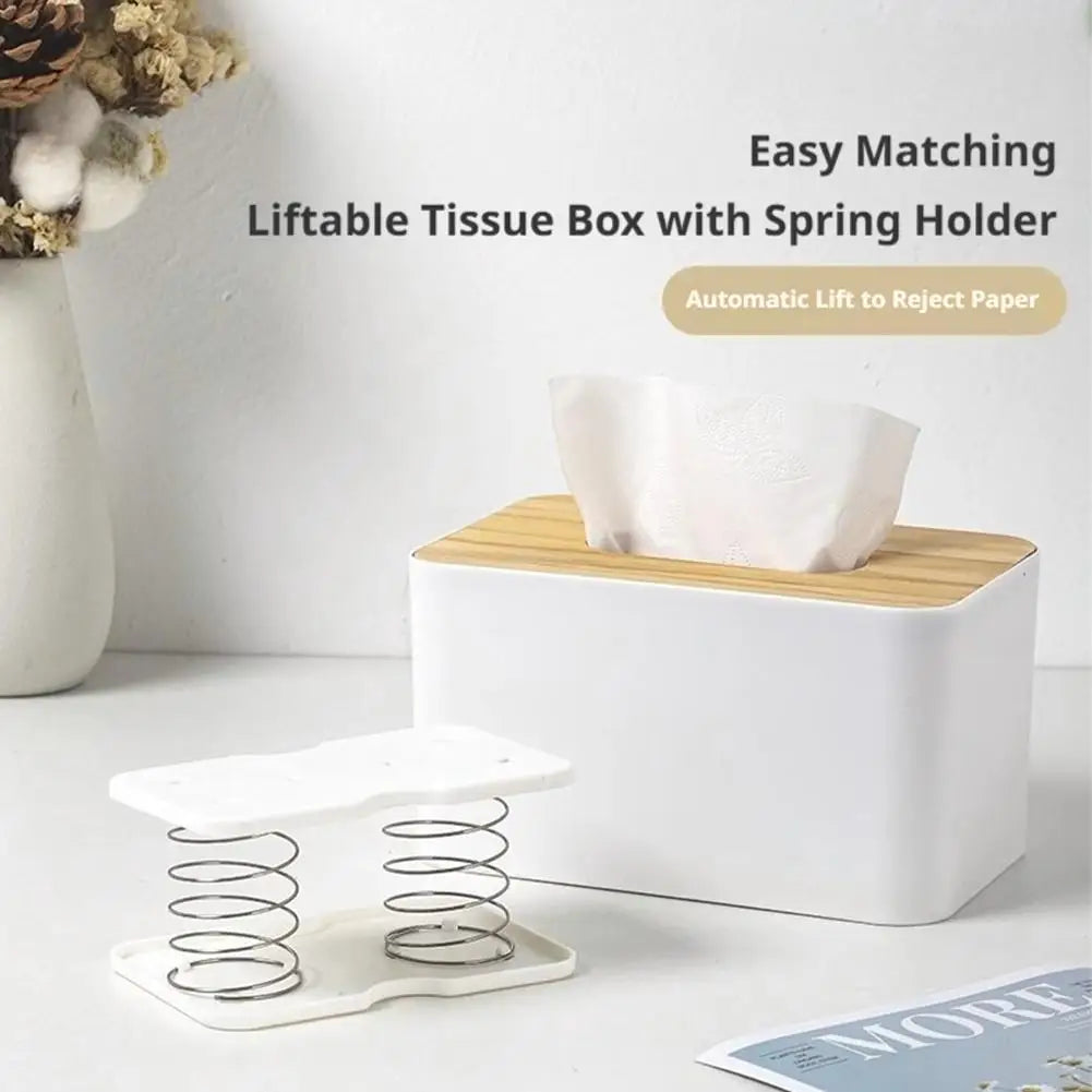 Spring-Loaded Tissue Dispenser – Auto Lift Holder for Home & Office Tissue Box Dispenser Axl